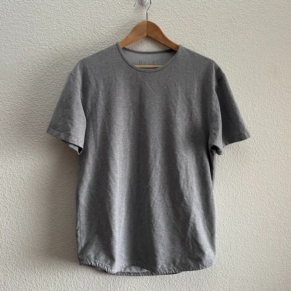BYLT Premium Basics Drop Cut Lux Short Sleeve T-Shirt Men's Large Gray Color